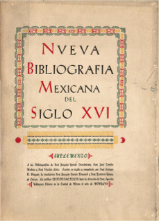 Imagen cubierta: Nueva bibliografía mexicana del siglo XVI