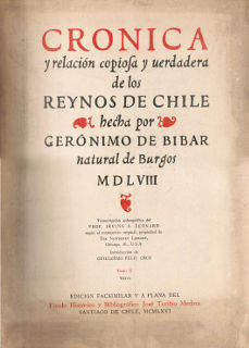 Imagen cubierta: Crónica y relación copiosa y verdadera de los reynos de Chile