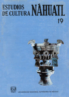 Imágen cubierta: Estudios de cultura náhuatl, vol. 19, 1989
